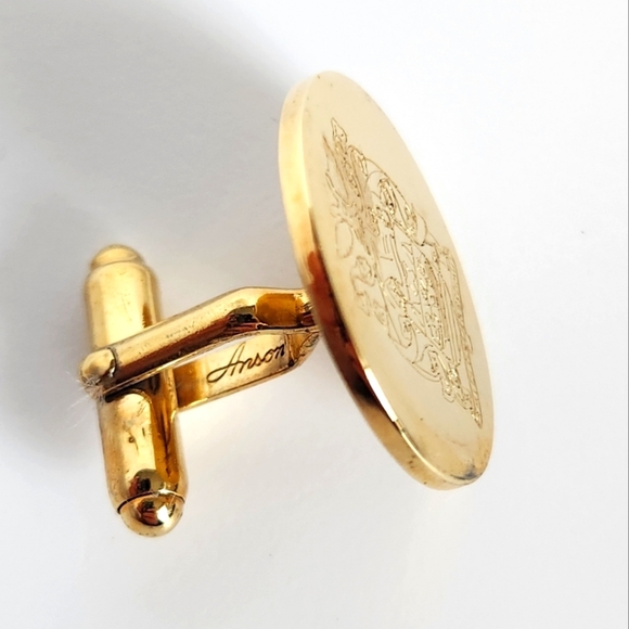 Vintage Anson Gold-Tone Cufflinks - Picture 8 of 13